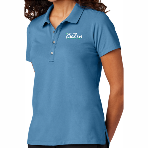 SoZen Health & Wellness Polo, Blue