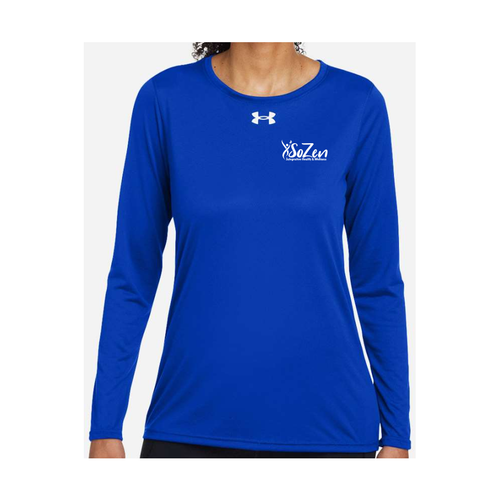 SoZen Health & Wellness UA Long Sleeve Tee, Royal