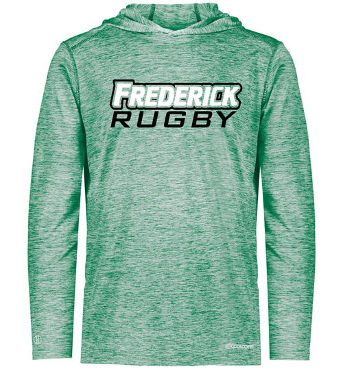 Frederick RFC Long Sleeve Hooded Performance Shirt, Kelly