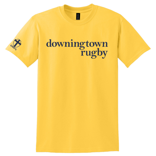Downingtown 'Rugby Changes Lives' Fundraiser Tee,  Daisy Yellow