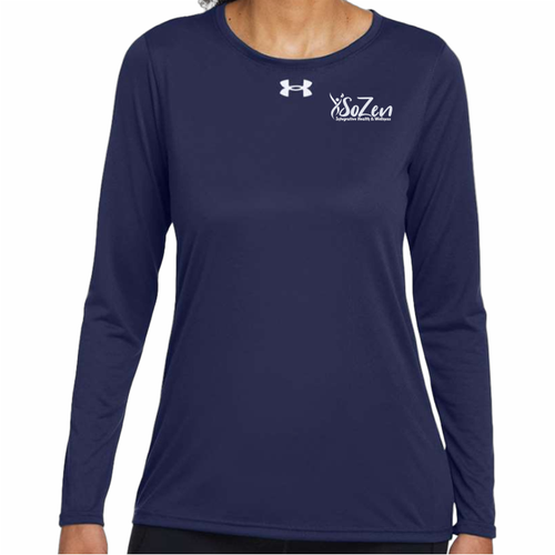 SoZen Health & Wellness UA LS Performance Tee, Navy