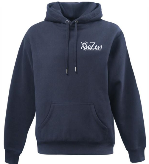 SoZen Health & Wellness Heavyweight Hoodie, Navy