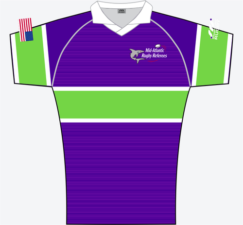 Mid-Atlantic Rugby Referees LADIES FIT Jersey, Purple/Lime