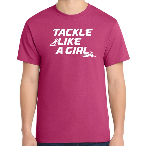 Tackle Like a Girl Tee, Sangria