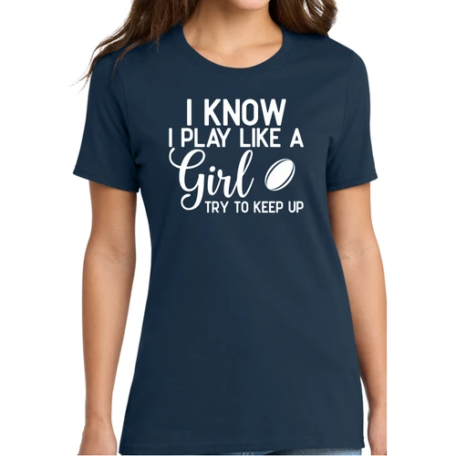 Try to Keep Up Tee, Navy