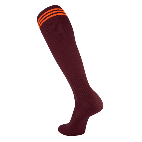Maroon/Orange 3-Stripe Socks