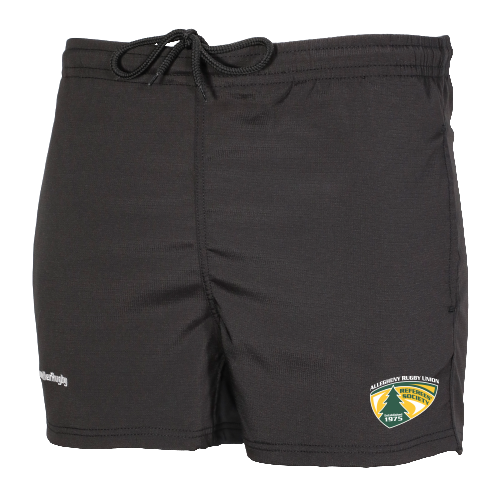Allegheny Referees SRS Pocketed Performance Rugby Shorts, Black