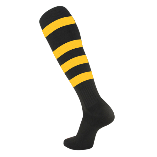 Black/Gold Hoop Socks