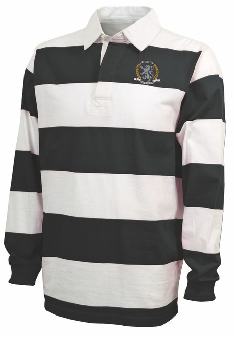 Faded Blacks Rugby Stripe Polo