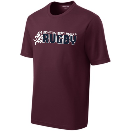 MB Rugby Performance Tee, Maroon