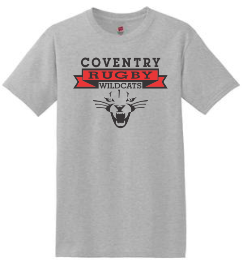 Coventry Rugby Wildcats Cotton Tee, Gray