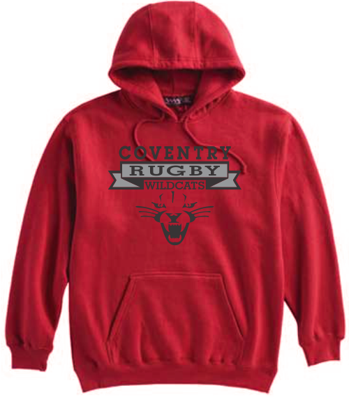 Coventry Rugby Wildcats Hoodie, Red