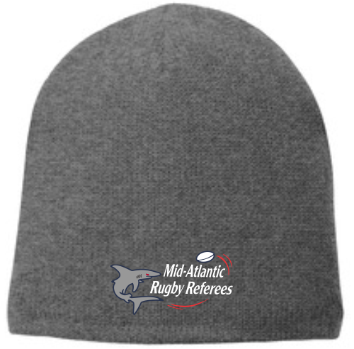 Mid-Atlantic Rugby Referees Fleece-Lined Beanie, Oxford Gray