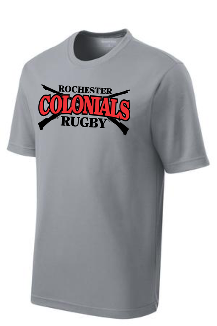 Rochester Colonials Performance Tee, Gray
