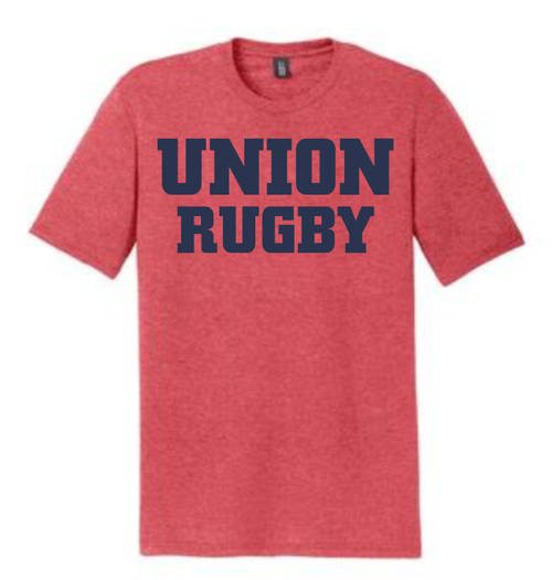 Union Rugby Triblend Tee, Red Frost