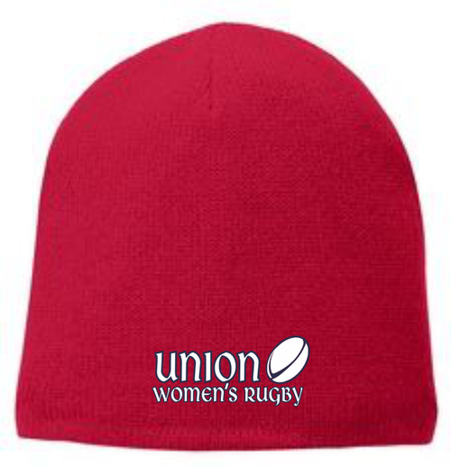 Union Women's Rugby Fleece-Lined Beanie, Red