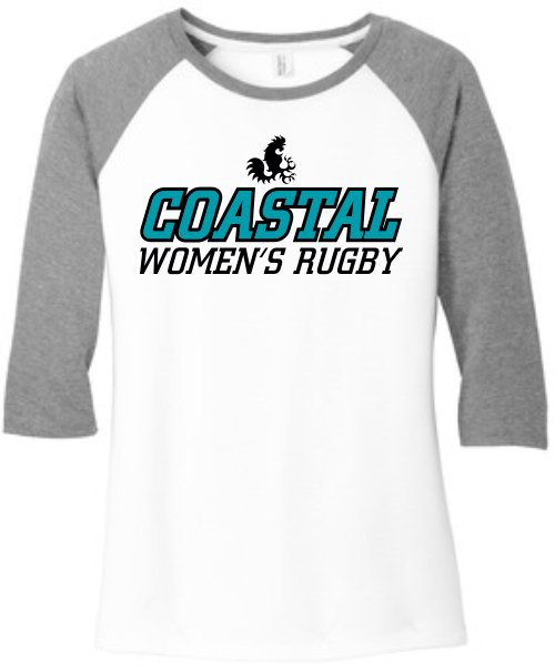 Coastal Carolina WRFC 3/4-Sleeve Tee, White/ Gray