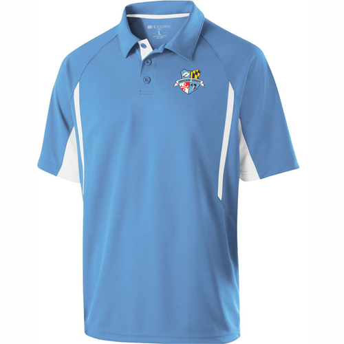 Hopkins Men's Rugby Performance Polo, Hopkins Blue/White