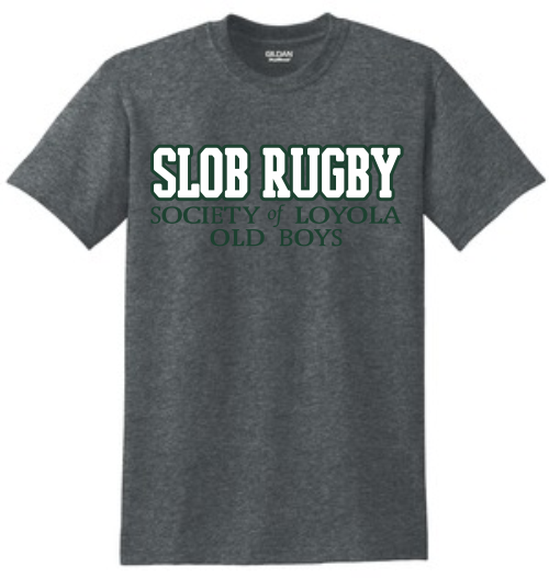 SLOB Rugby Tee, Dark Heather Gray