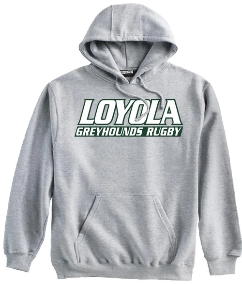 Loyola Men's Rugby Hoodie, Gray