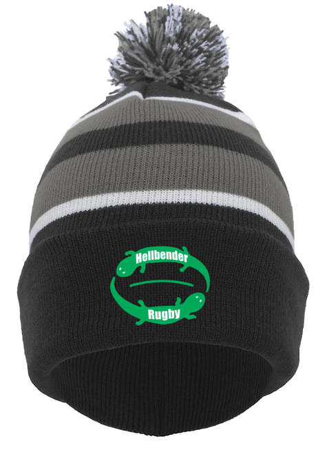 Juniata Hellbender Pom Beanie, Black