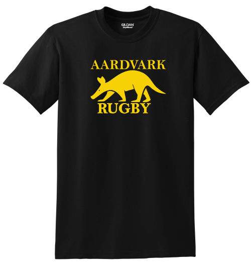 Rochester Aardvarks Rugby Tee, Black
