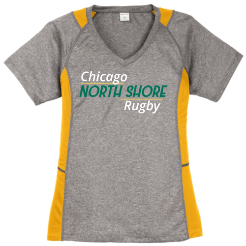 Chicago North Shore Colorblock Performance Tee, Gray/Gold