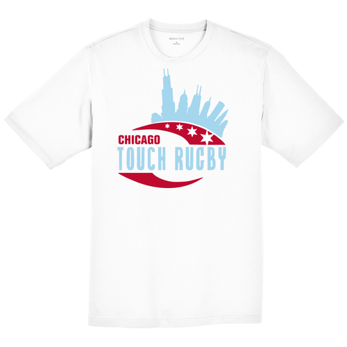 Chicago Touch Rugby Performance Tee, White