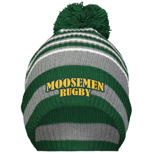 Moosemen Rugby Gradient Stripe Pom Beanie