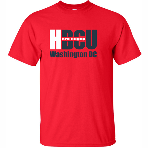 Howard University Rugby HBCU Cotton Tee, Red