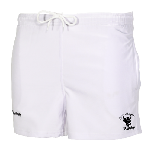 Old Gaelic SRS Pocketed Performance Rugby Shorts, White