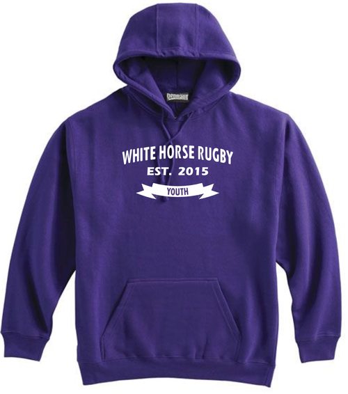 White Horse Youth Rugby Hoodie, Purple