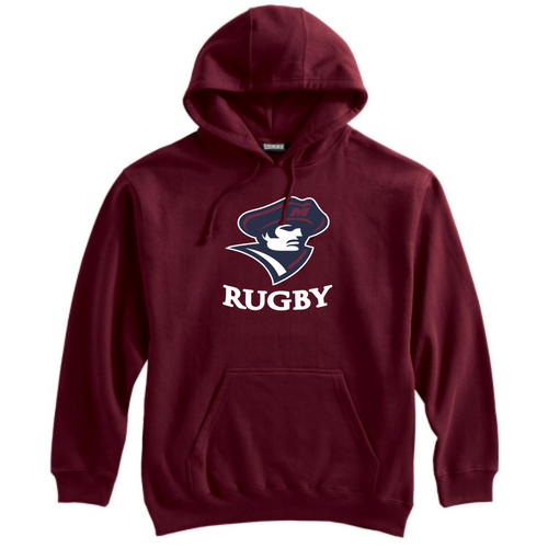New York Maritime Rugby Mariner Logo Hoodie, Maroon