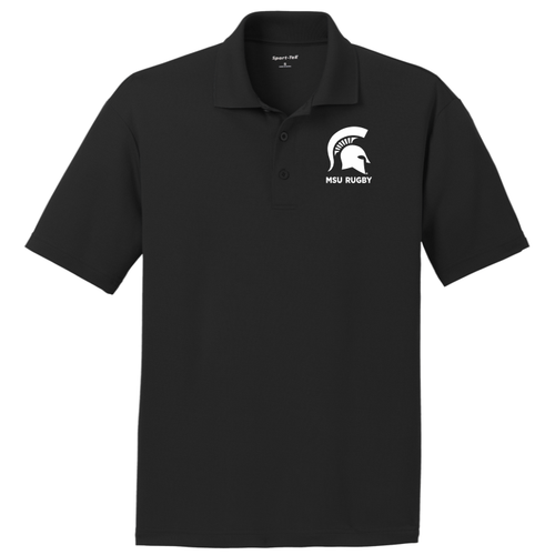 Michigan State Rugby Performance Polo, Black