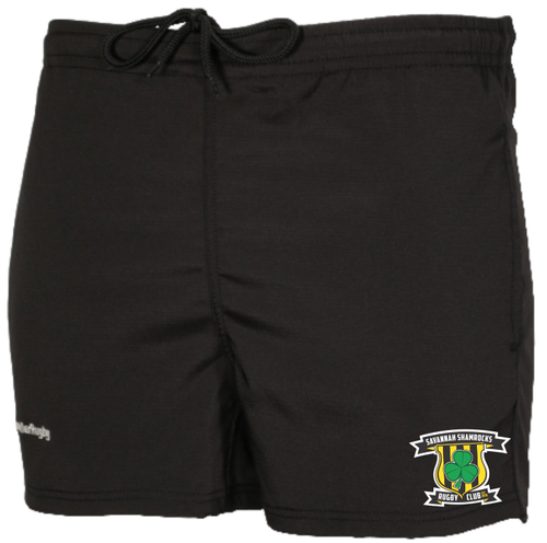 Savannah Shamrocks SRS Pocketed Performance Rugby Shorts, Black