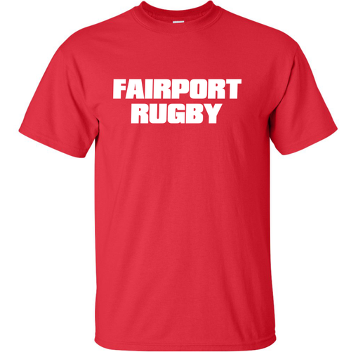 Fairport Rugby Cotton T-Shirt, Red