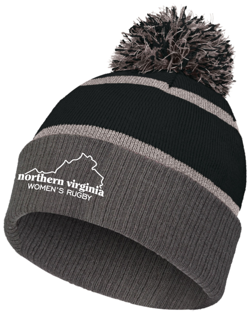 NOVA WRFC Reflective Pom Beanie, Black