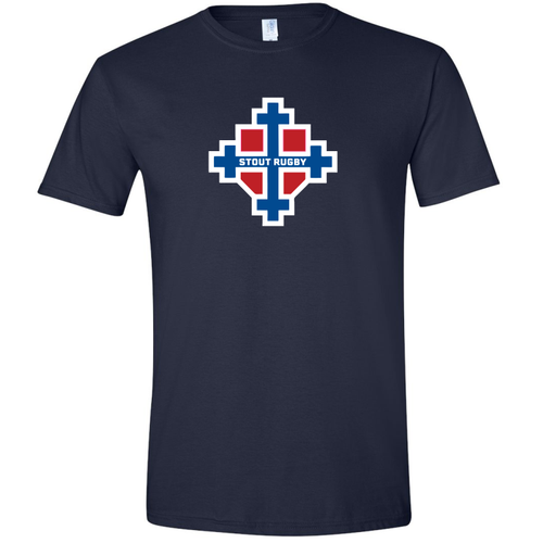 UW Stout Vintage Cross T-Shirt, Navy