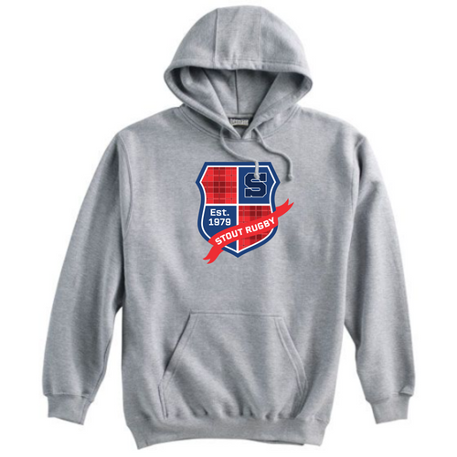 UW Stout Hooded Sweatshirt, Gray