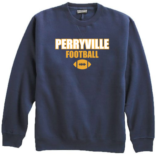 Perryville MS Football Crewneck, Navy