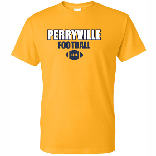 Perryville MS Football T-Shirt, Gold