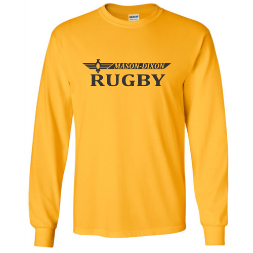 Mason-Dixon Youth Rugby Cotton Long Sleeve T-Shirt, Gold 