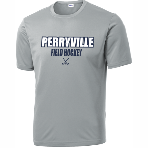 Perryville Field Hockey Performance Tee, Grey
