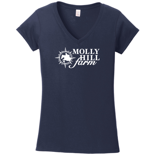 Molly Hill Farm V-Neck Ringspun Cotton Tee