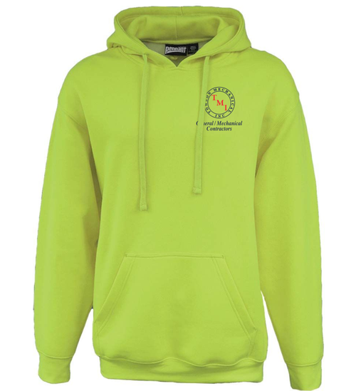 TMI Hooded Sweatshirt, Safety Green