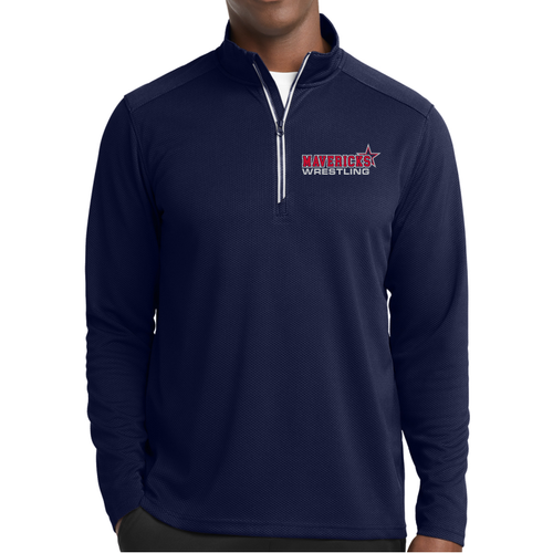 Mavericks Wrestling Textured 1/4-Zip Pullover