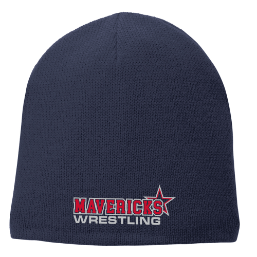 Mavericks Wrestling Fleece-Lined Beanie, Navy