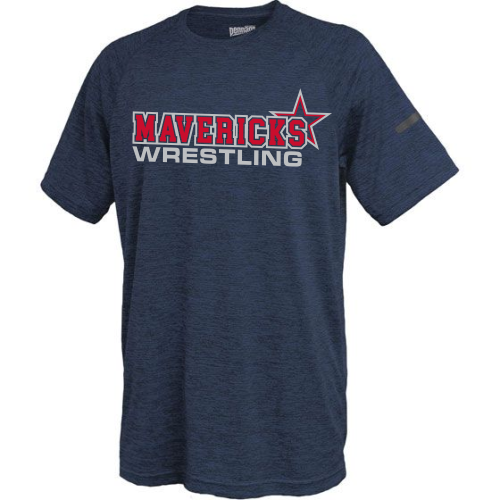 Mavericks Wrestling Performance Tee, Navy