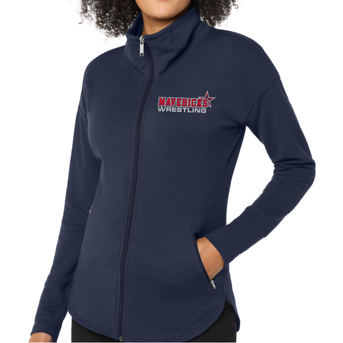 Mavericks Wrestling Ladies-Cut Full-Zip Fleece