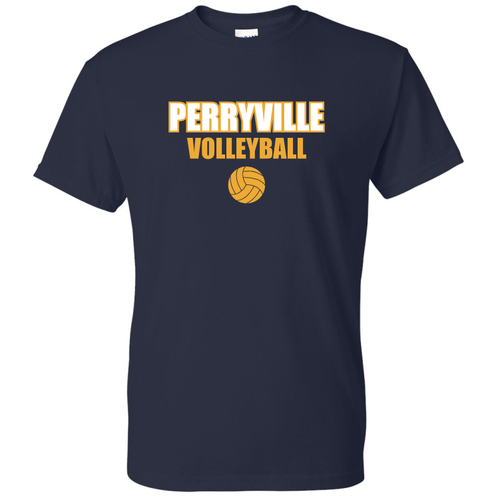Perryville Volleyball SHORT Sleeve Tee, Navy
